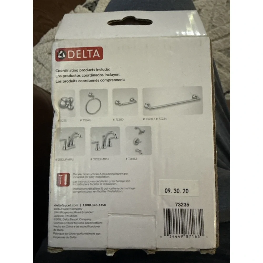Delta Faucet Woodhurst Robe Hook Chrome 73235